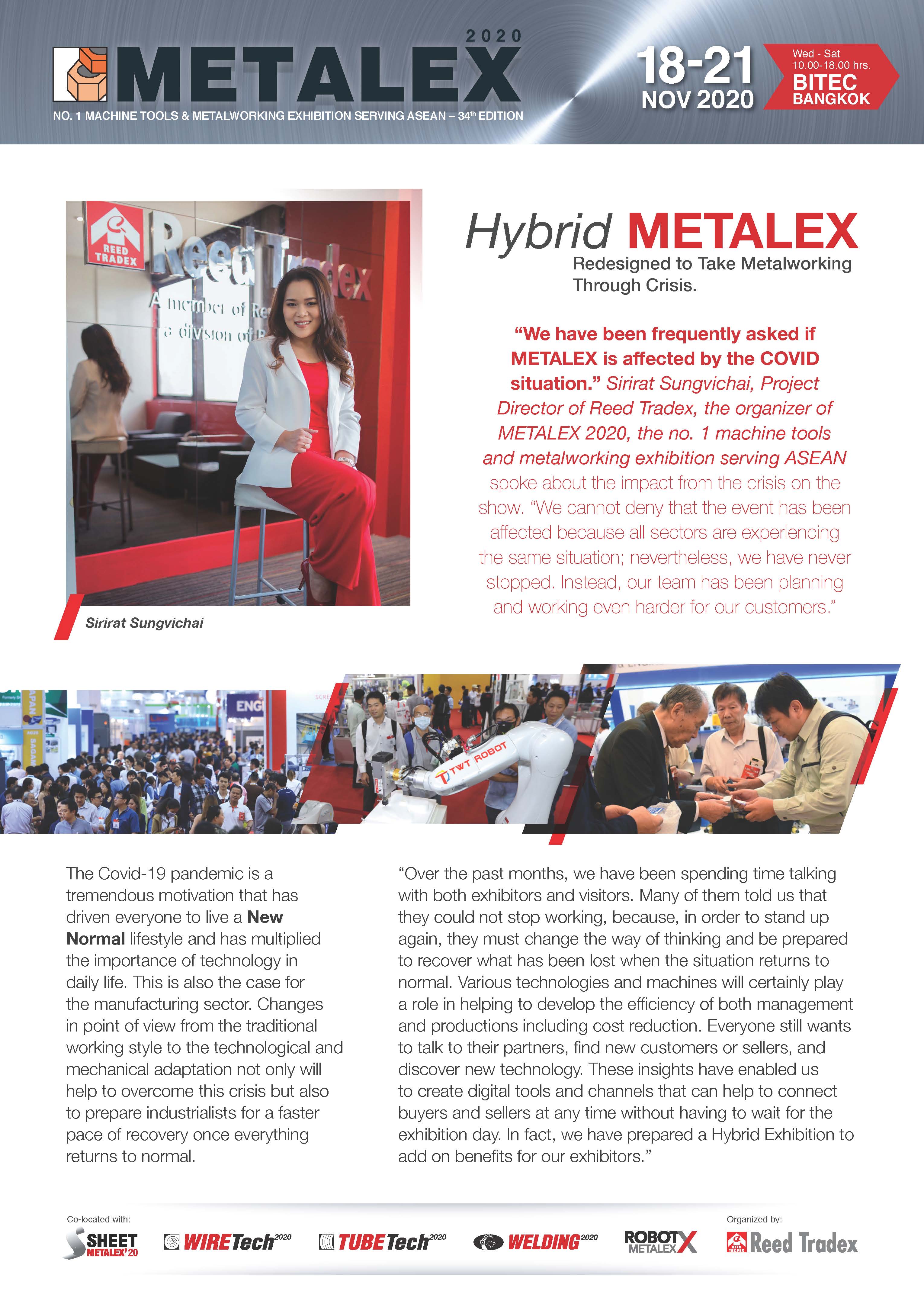 Hybrid METALEX Redesigned to Take Metalworking Through Crisis.